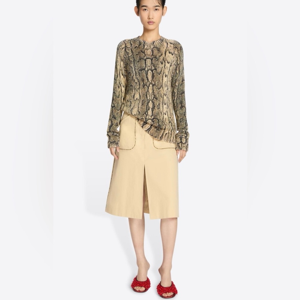 Dries Van Noten Python Snake Print Tanna Cotton K… - image 8